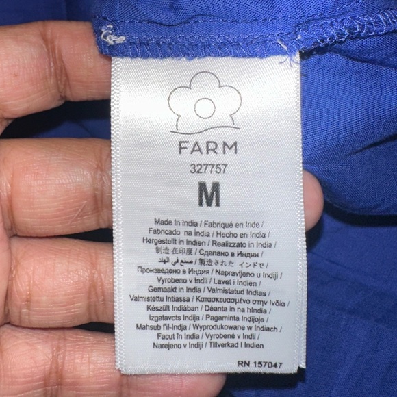 Farm Rio Blue Lace Sleeveless Maxi Dress Sz. M - Picture 11 of 11